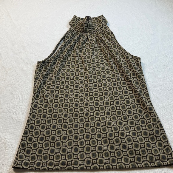 Michael Kors Brown and Gold Patterned Top - Picture 1 of 6